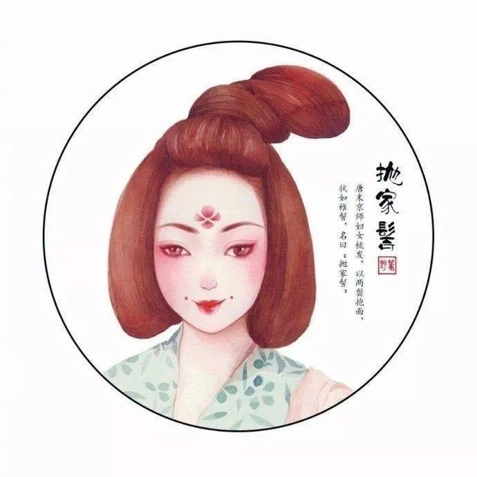 零基础新人板绘发型素材,古代女子的发型画法