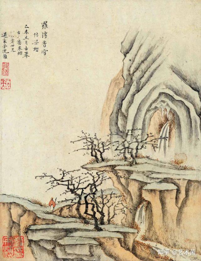 画家沉颢《仿古山水册》：笔墨简淡，俊爽之气- 知乎