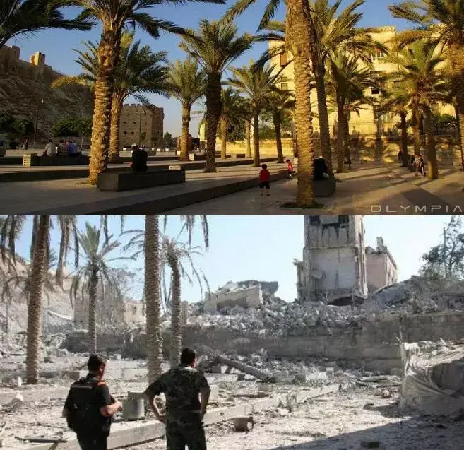大马士革战争前后对比图片