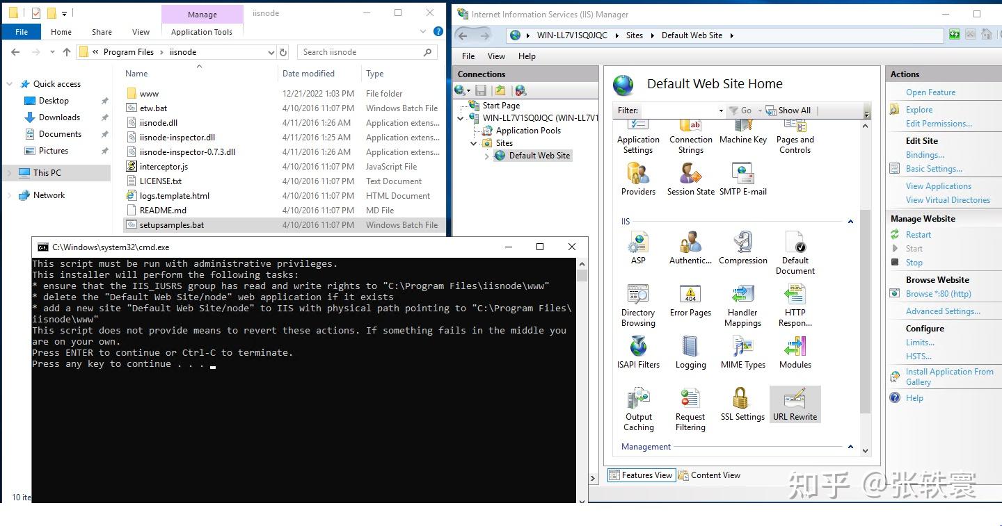 Devops windows iis node js 