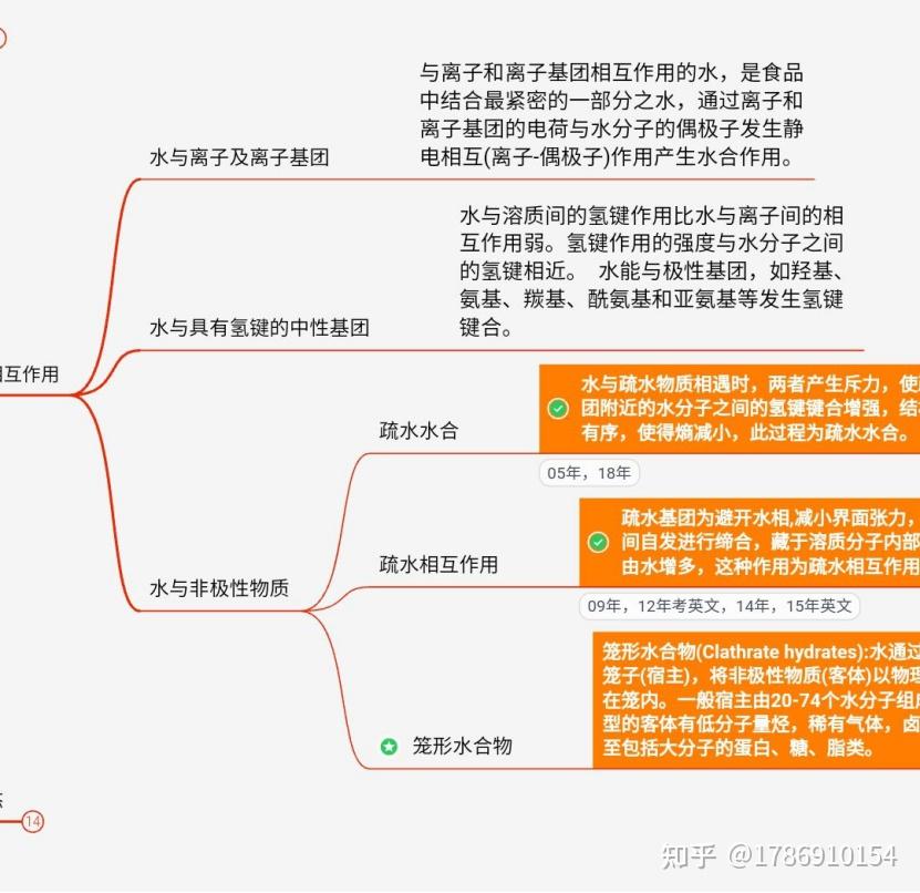 思维导图食品化学篇制作