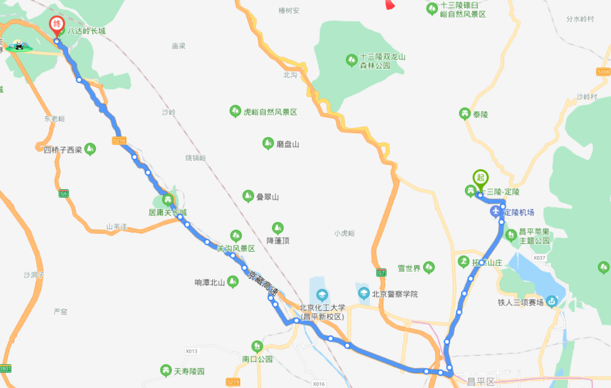 北京居庸关火车站途经公交车路线乘坐点及其运行时间