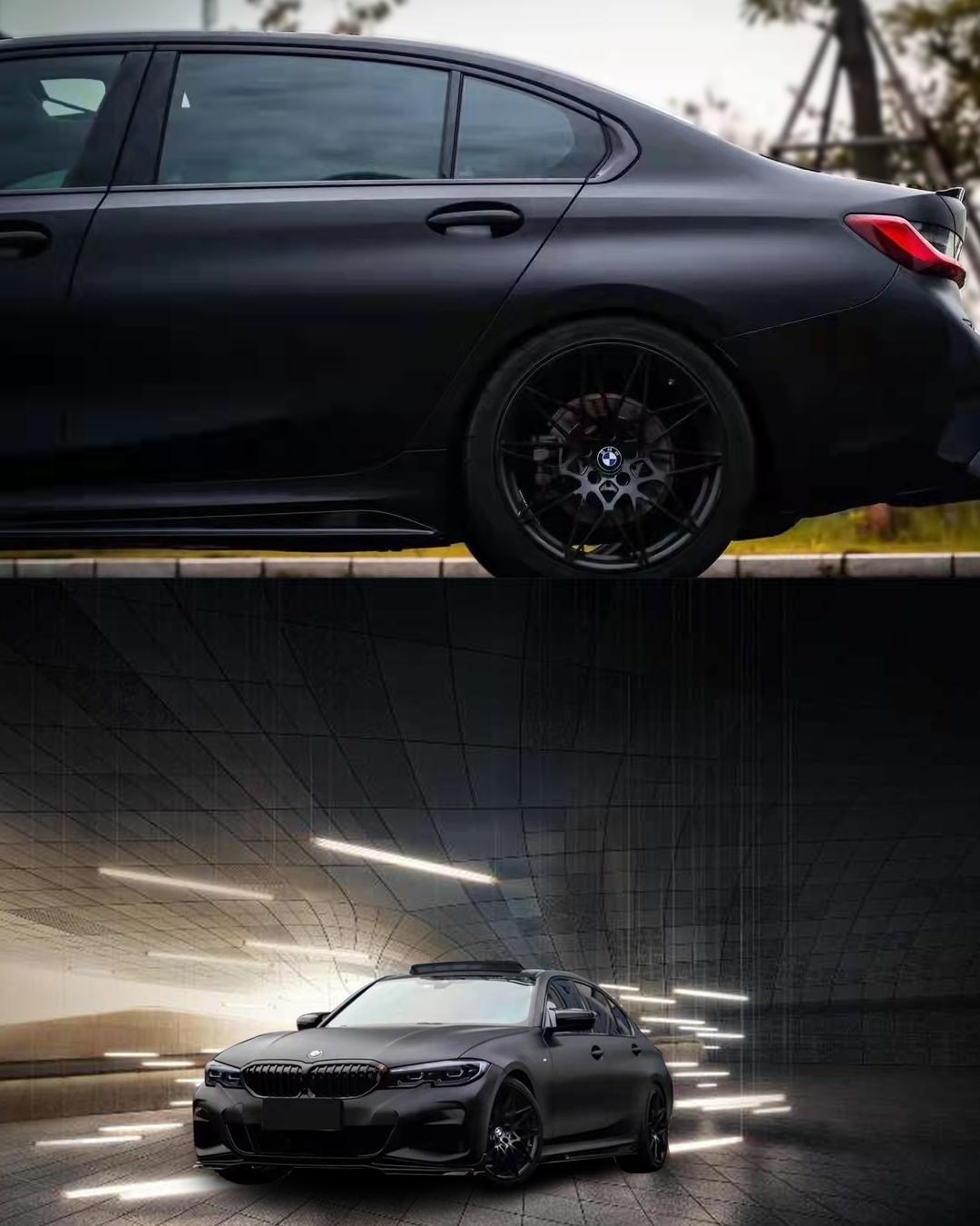 1号哑光黑武士汽车改色膜‖宝马3 - 知乎