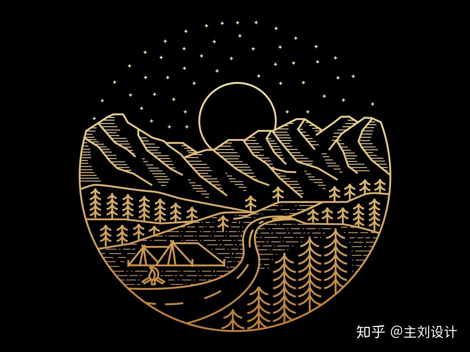 唯美的线条艺术设计风格