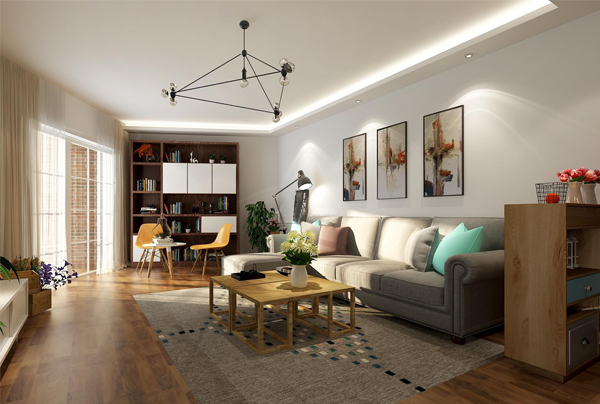 边顶通常用在客厅或者卧室的边缘,但也不是边缘都有吊顶,单边也很好看