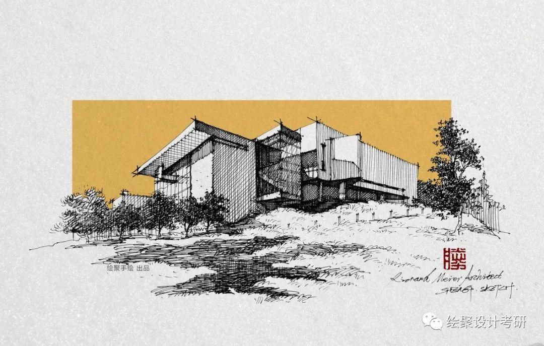 致敬经典|建筑手绘草图—理查德·迈耶 - 知乎