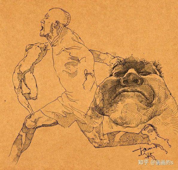 牛皮纸上的绝美速写 - 知乎