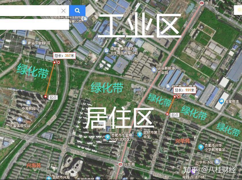 合肥:工业区与居住区之间, 有绿化带公园二,五象新区的大学太少,只有2