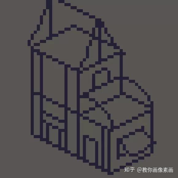 笨办法学iso像素画特殊复杂房子教程