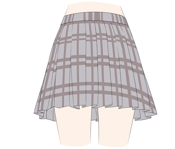 我敲本子里的jk制服裙子是怎么画出来的