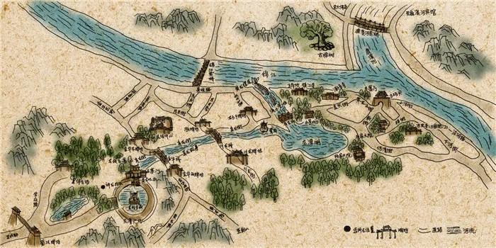 古韵四川锦江与鹿溪河交汇处千年水路古码头黄龙溪