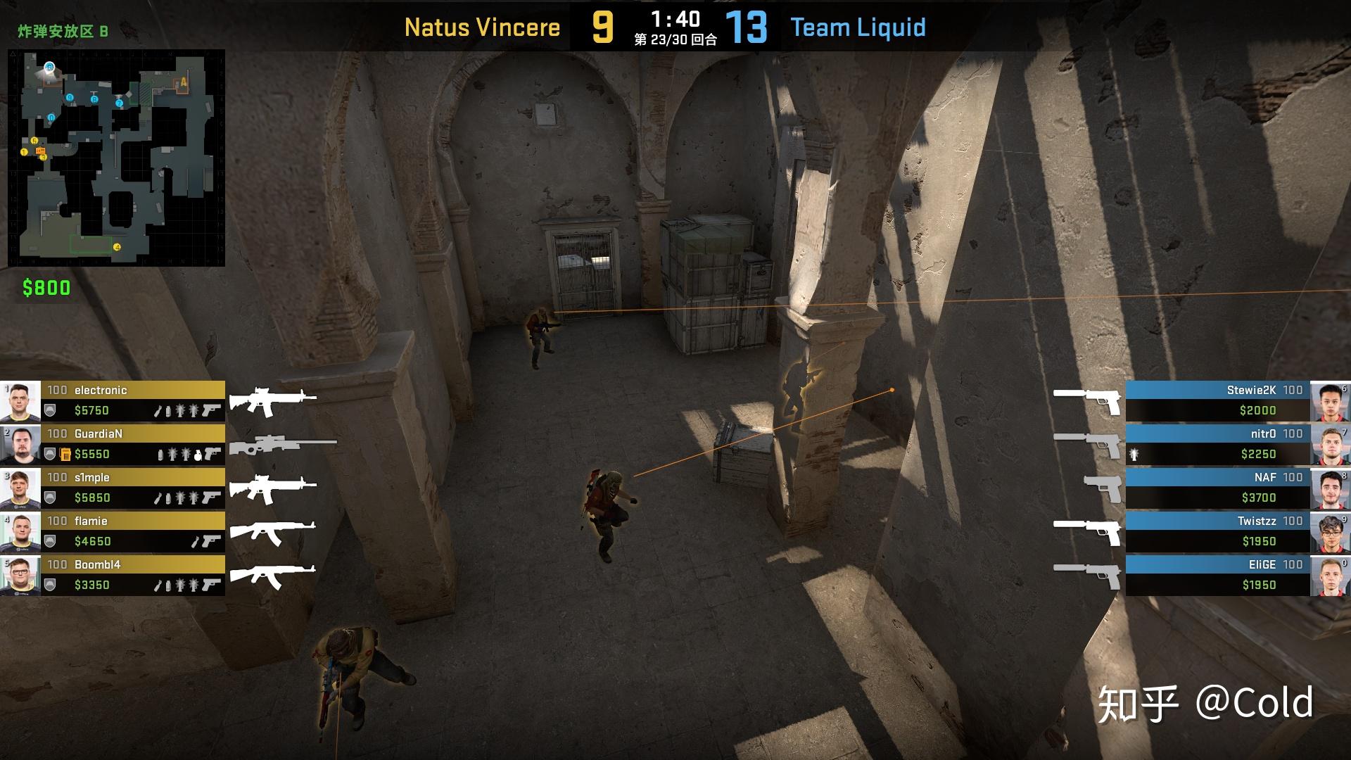 csgo地图dustⅡ全分析(5)blast第一轮bo1 navi vs liquid demo分析