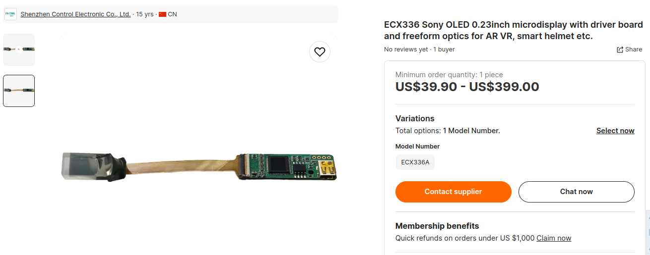 Ek335 开源AR眼镜项目,了解一下?(Micro-Display微显示器篇) - 知乎