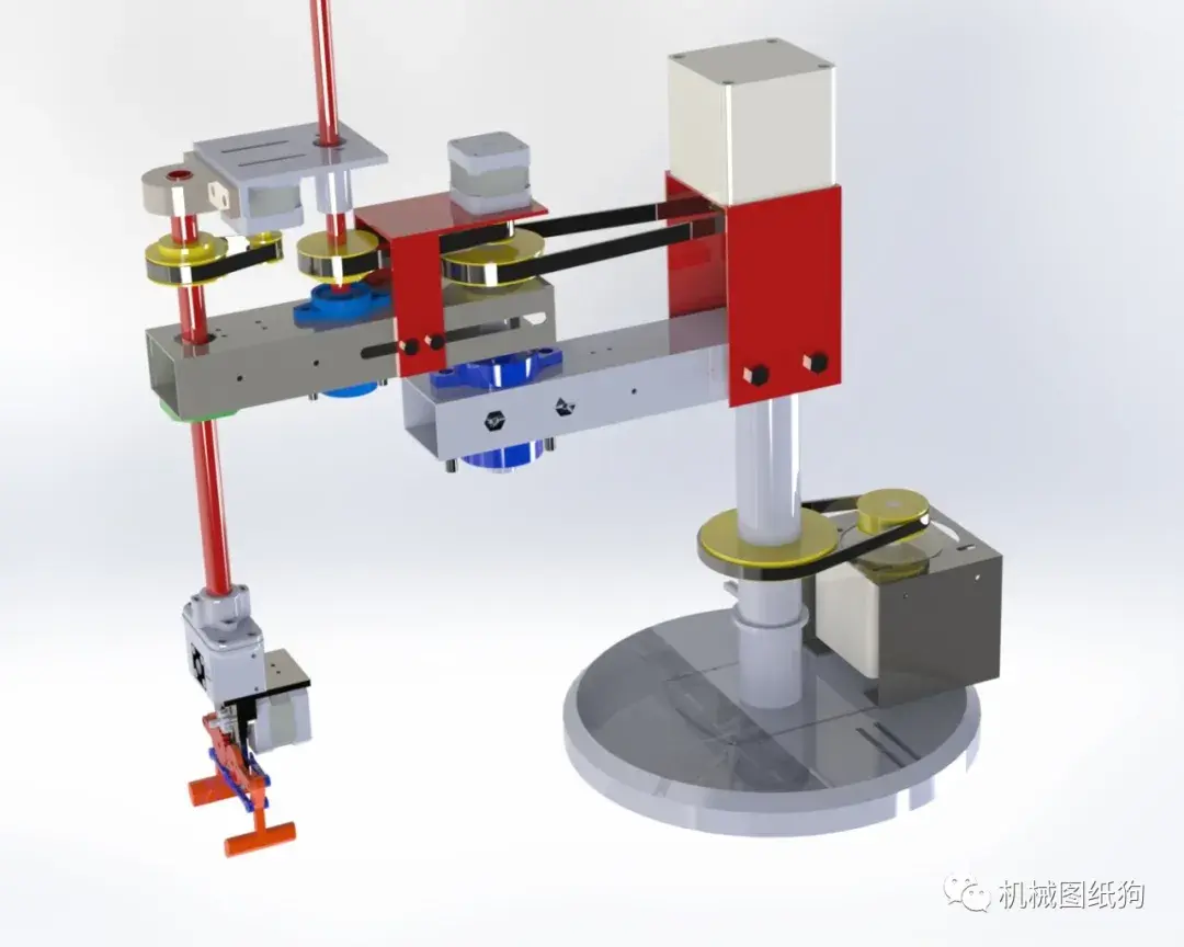 機器人scararobotic旋轉關節機械臂3d圖紙solidworks設計