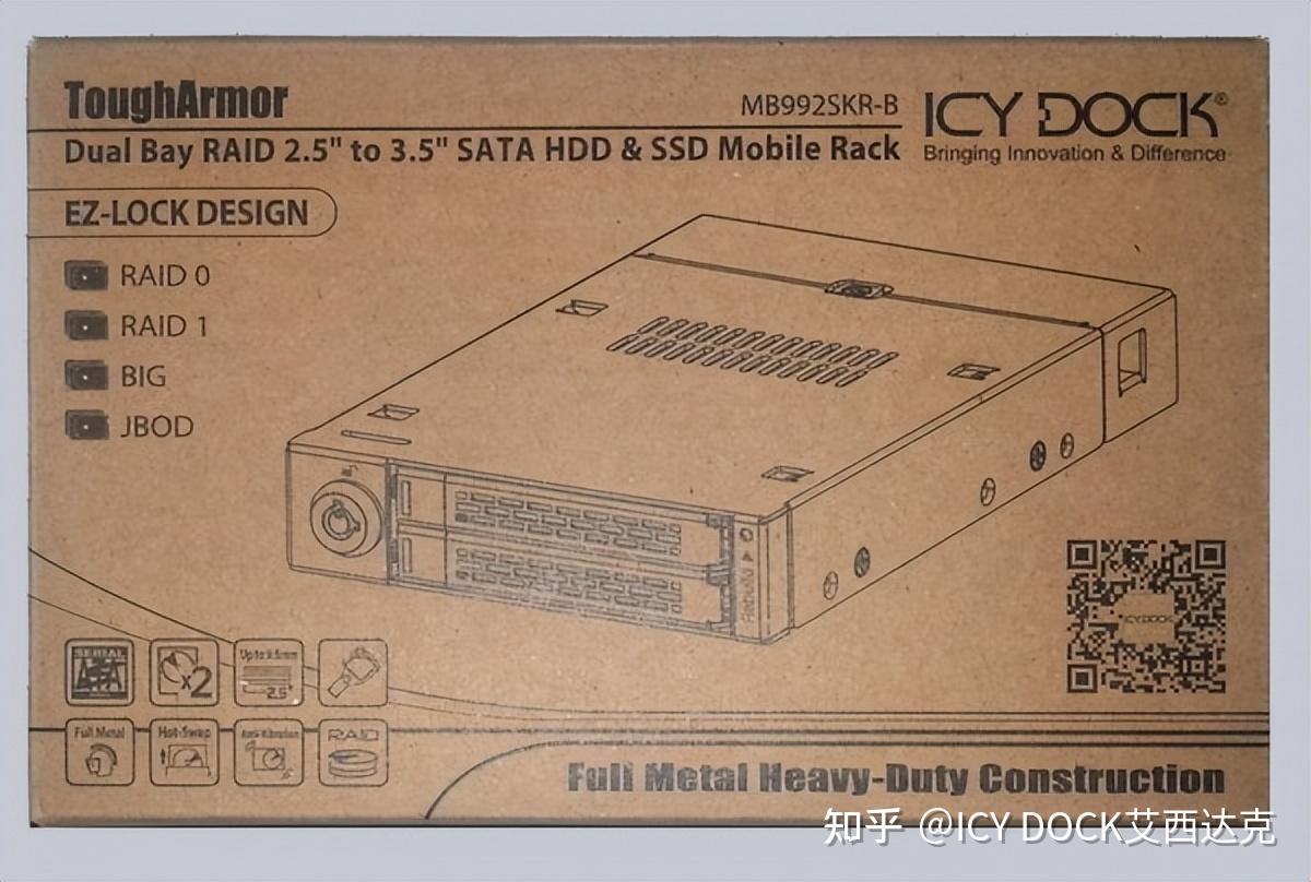 ICY DOCK MB992SKR-B双盘位SATA硬盘抽取盒测试 - 知乎