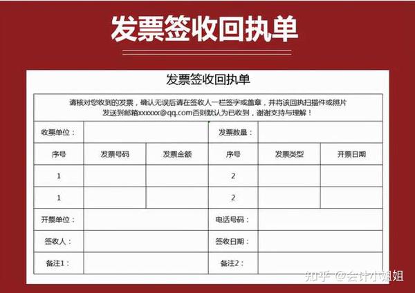 发票签收回执单