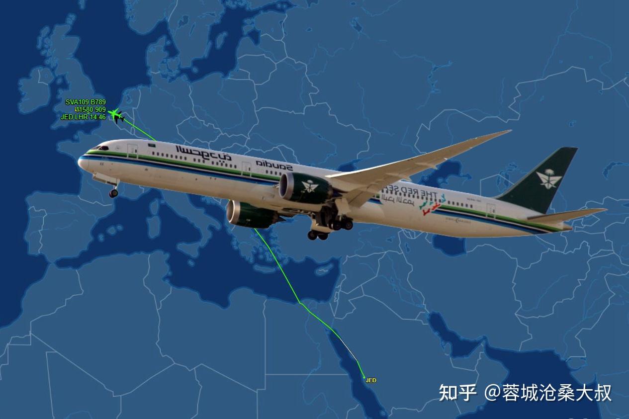 沙特阿拉伯航空公司这架注册号为hz-ar33波音787-10客机是2024年3月3