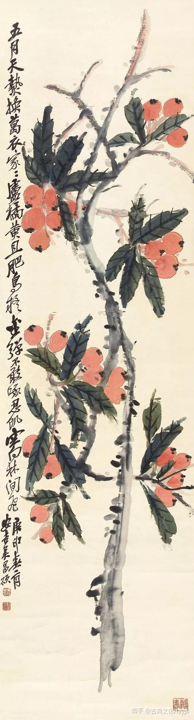 吴昌硕画枇杷- 知乎
