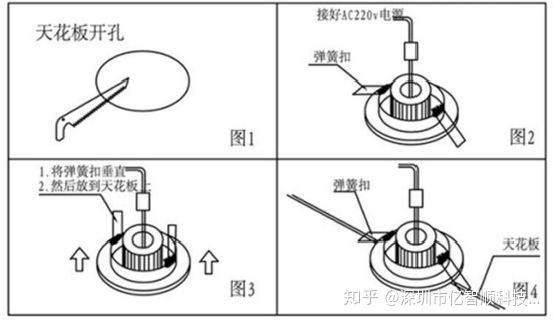 筒灯更换方法图解图片