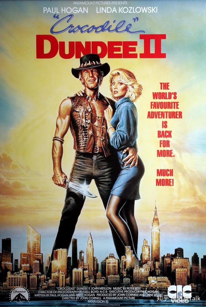 crocodile dundee 86年b级电影《鳄鱼邓迪》,里面主角的衣服和刀柄都