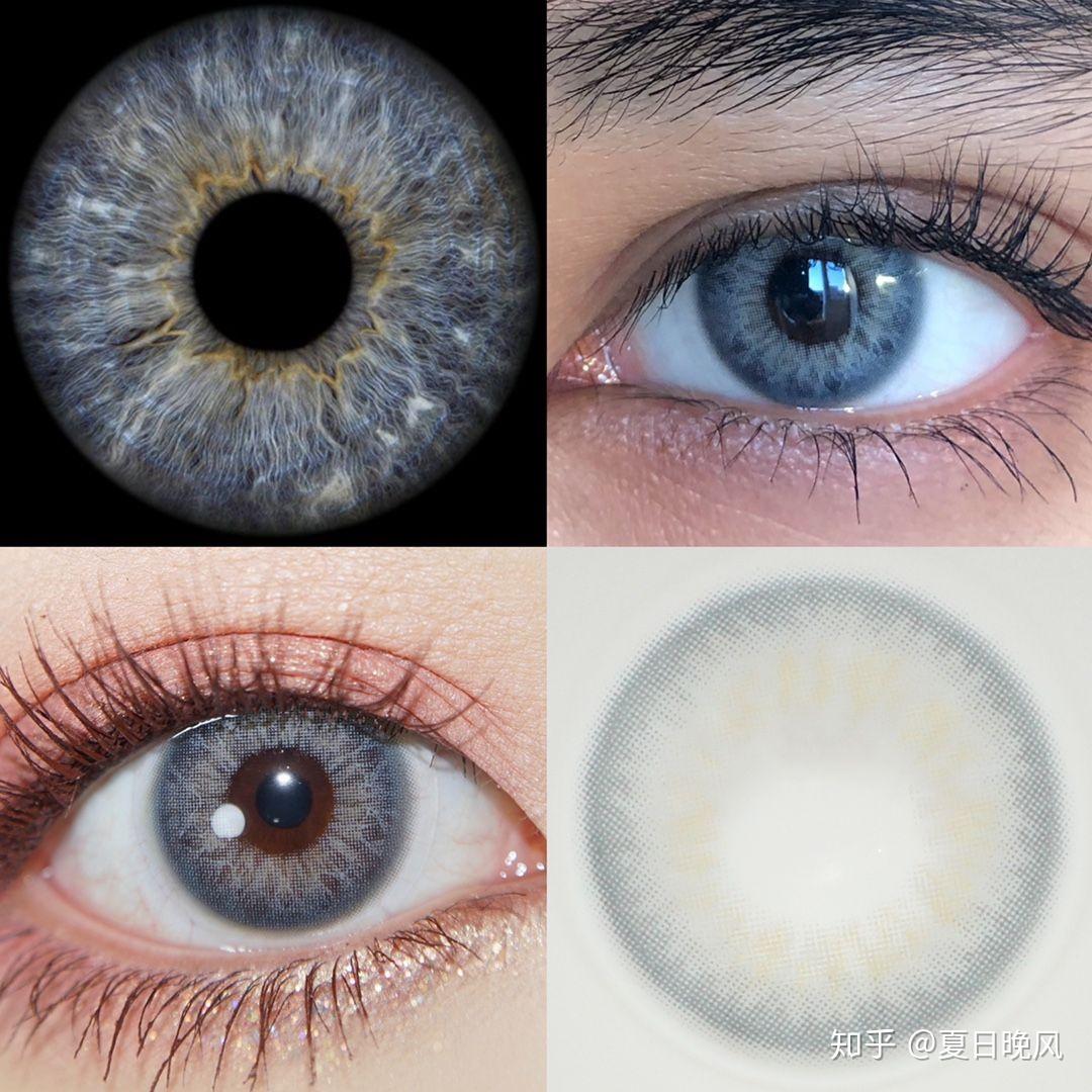 戴上是真的很像混血了,超级好看,是仿真瞳纹,一共有四种颜色!