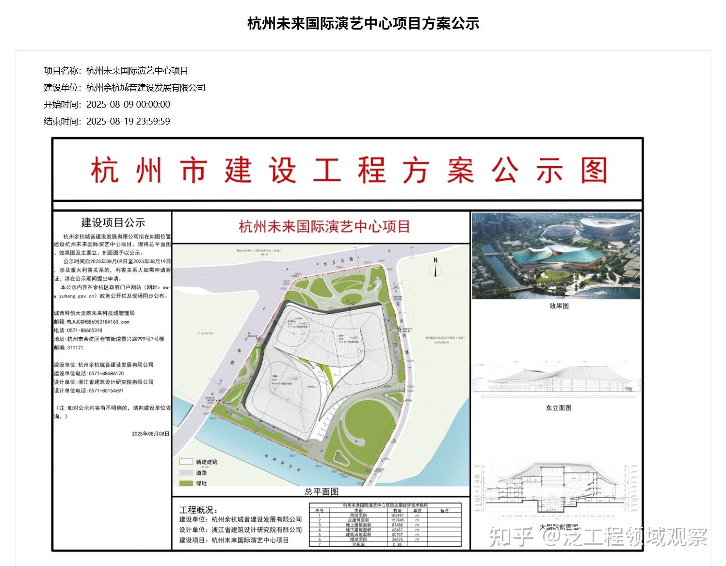 总投资34.6亿元、占地154亩,杭州未来国际演艺中心即将全面开工建设 - 知乎