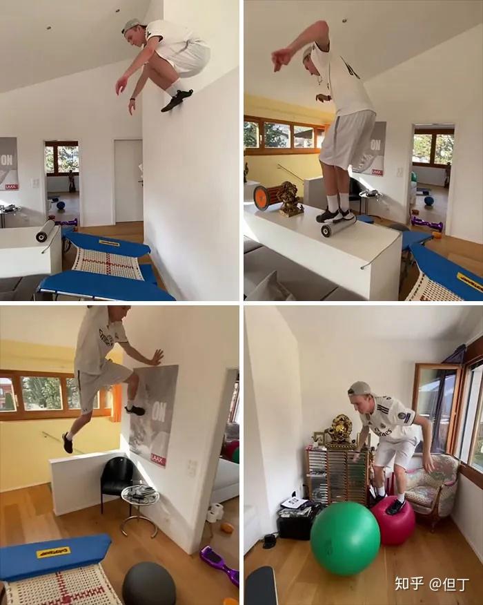 天台健身课为国分忧↓ ↓印度警察变私教,指导做俯卧撑,蛙跳或深