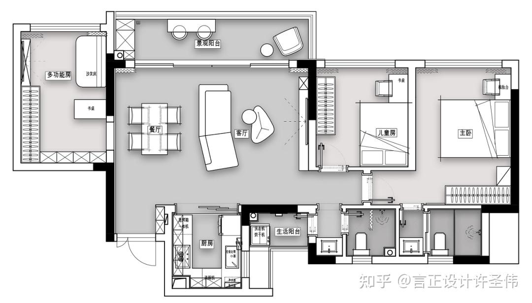 重庆室内设计工作室言正推荐【御璟悦来】奶油原木风收纳与美观并存的平衡空间 - 知乎