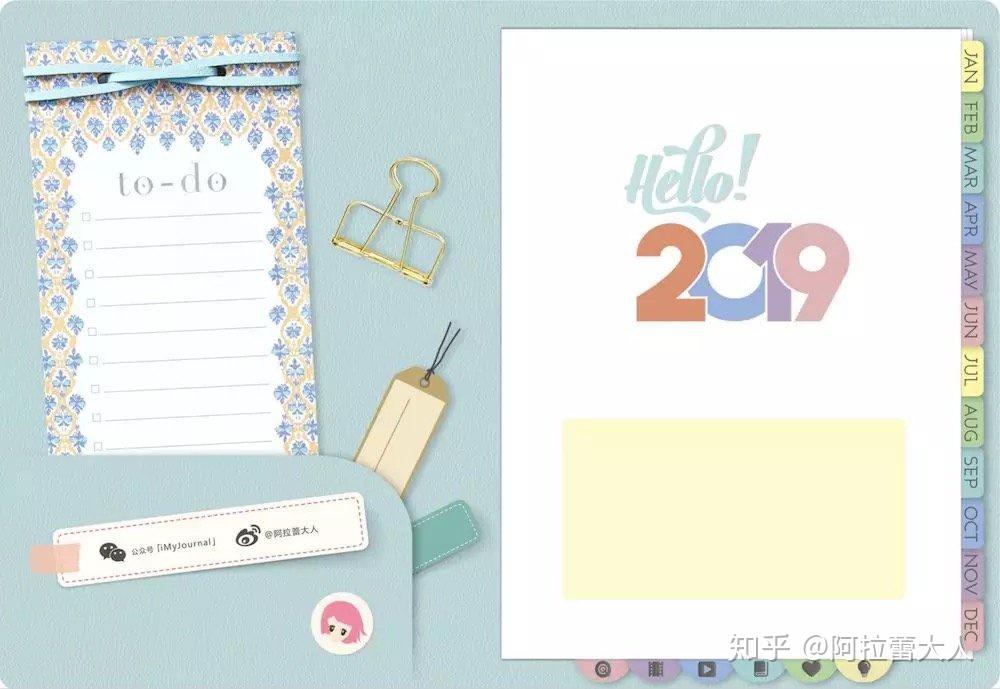 这个电子手帐模板,承包了你2019一整年的心愿