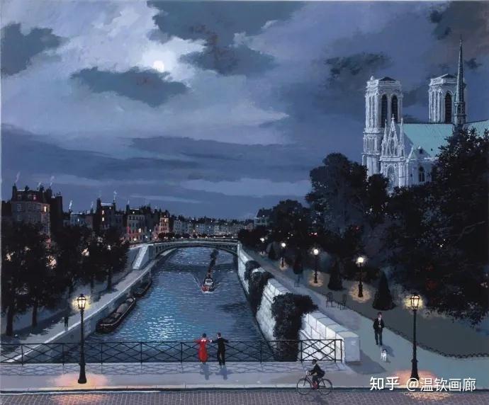 浪漫法国街景油画家 米歇尔·德拉克罗瓦