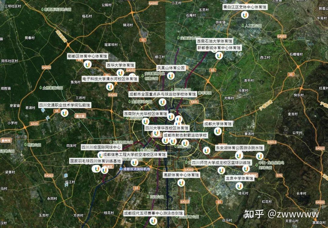 part1 大运会场馆分布图