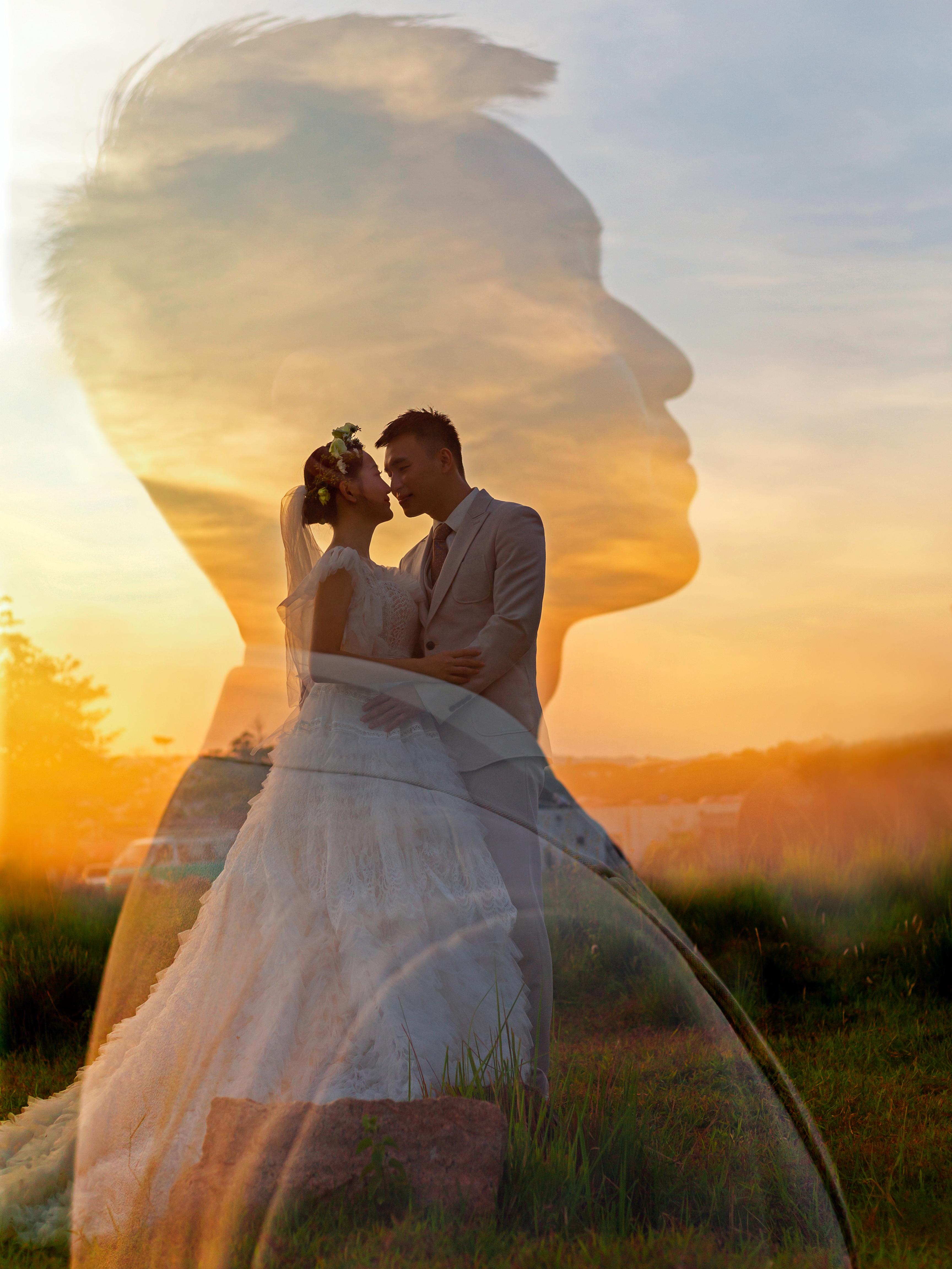 超浪漫的落日唯美婚纱照深圳婚纱照