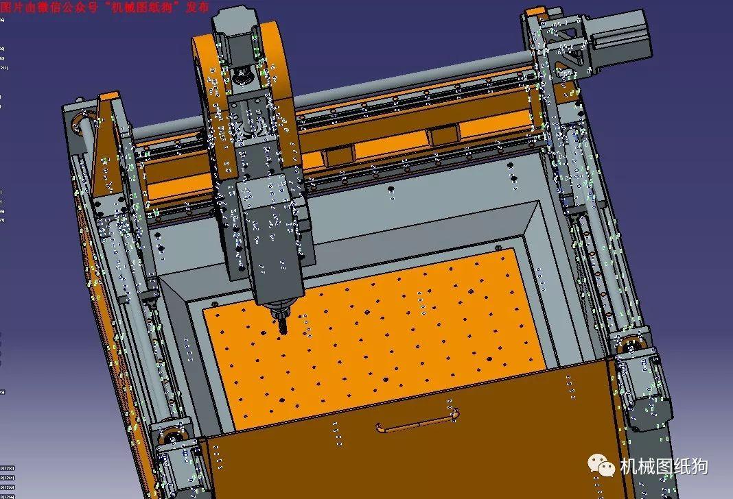 工程機械經典數控銑床多軸聯動3d模型圖紙stp格式