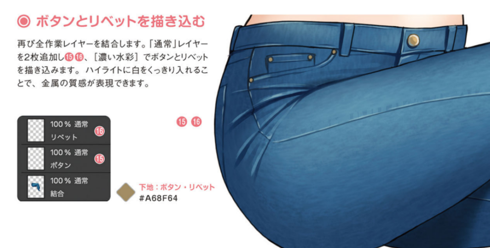 动漫牛仔裤怎么画教你牛仔裤质感的画法教学