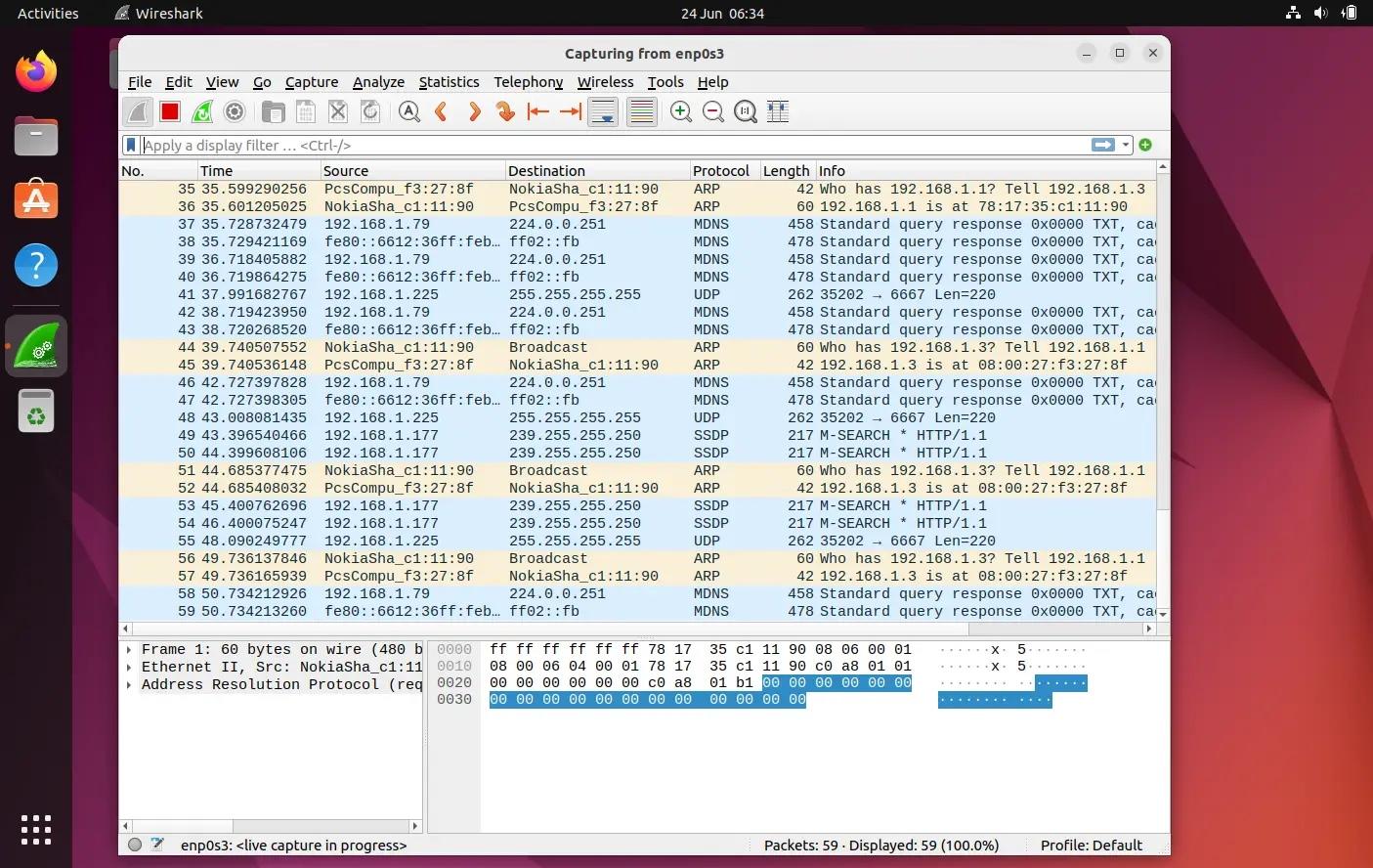 ubuntu 22 04 wireshark linux 