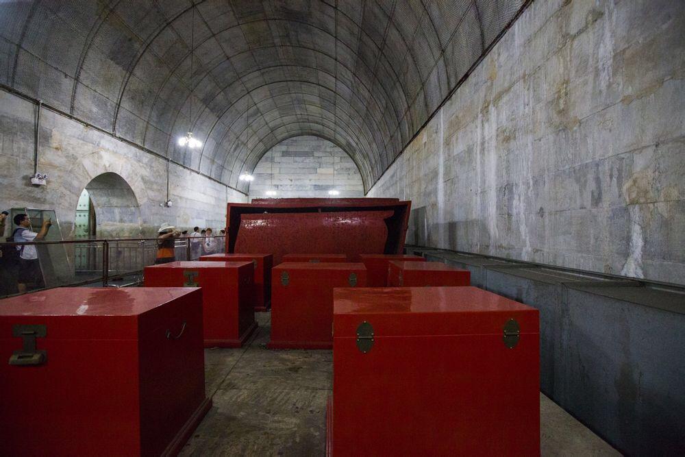 百度一张旅游胜地十三陵地宫图.