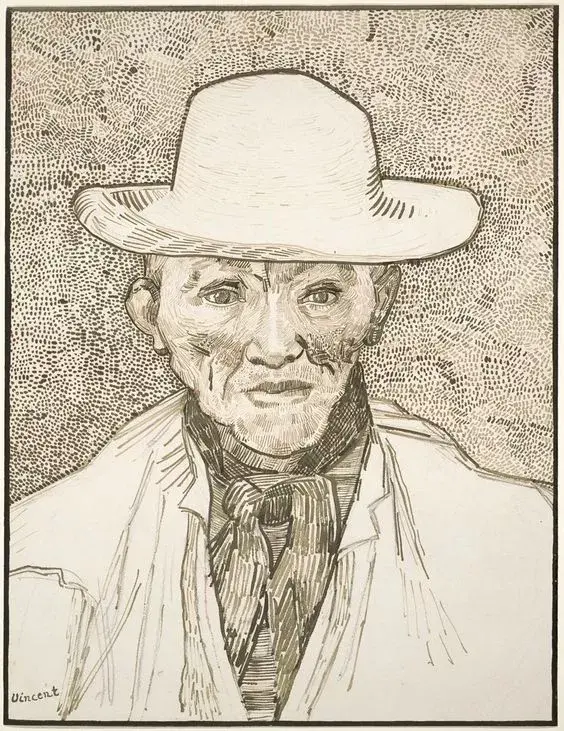 梵高画的速写原来是这个样子