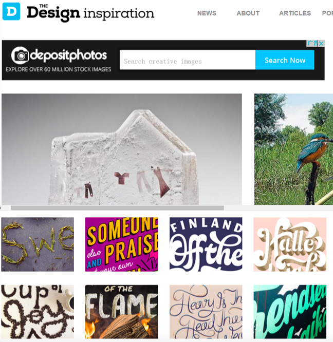 inspiration是一个网页,logo,插画,名片设计欣赏等的英文灵感创意交流