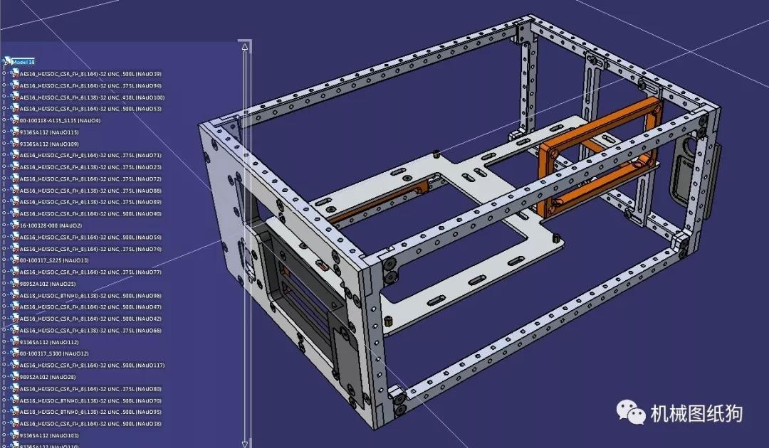 【工程机械】casemaker机箱框架结构3d图纸 step格式