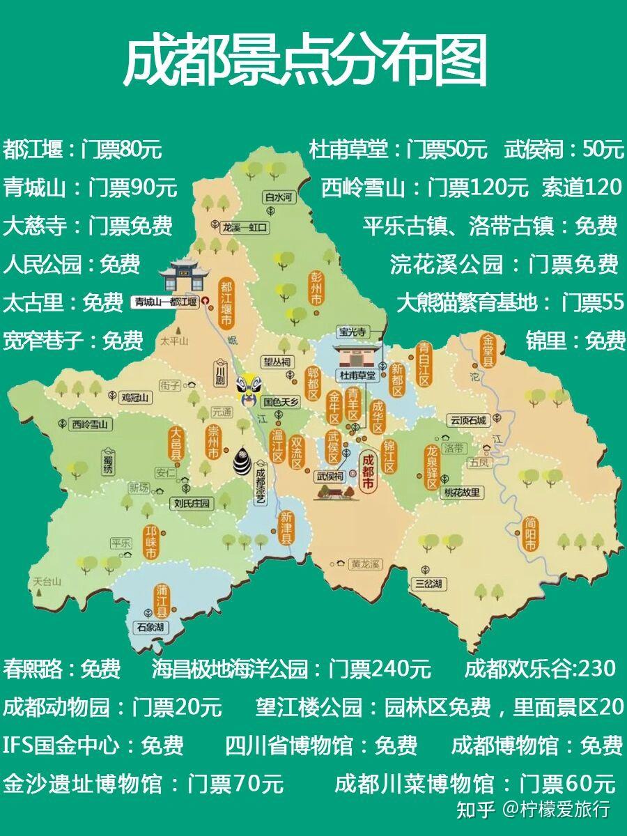 四川旅游景点分布地图图片