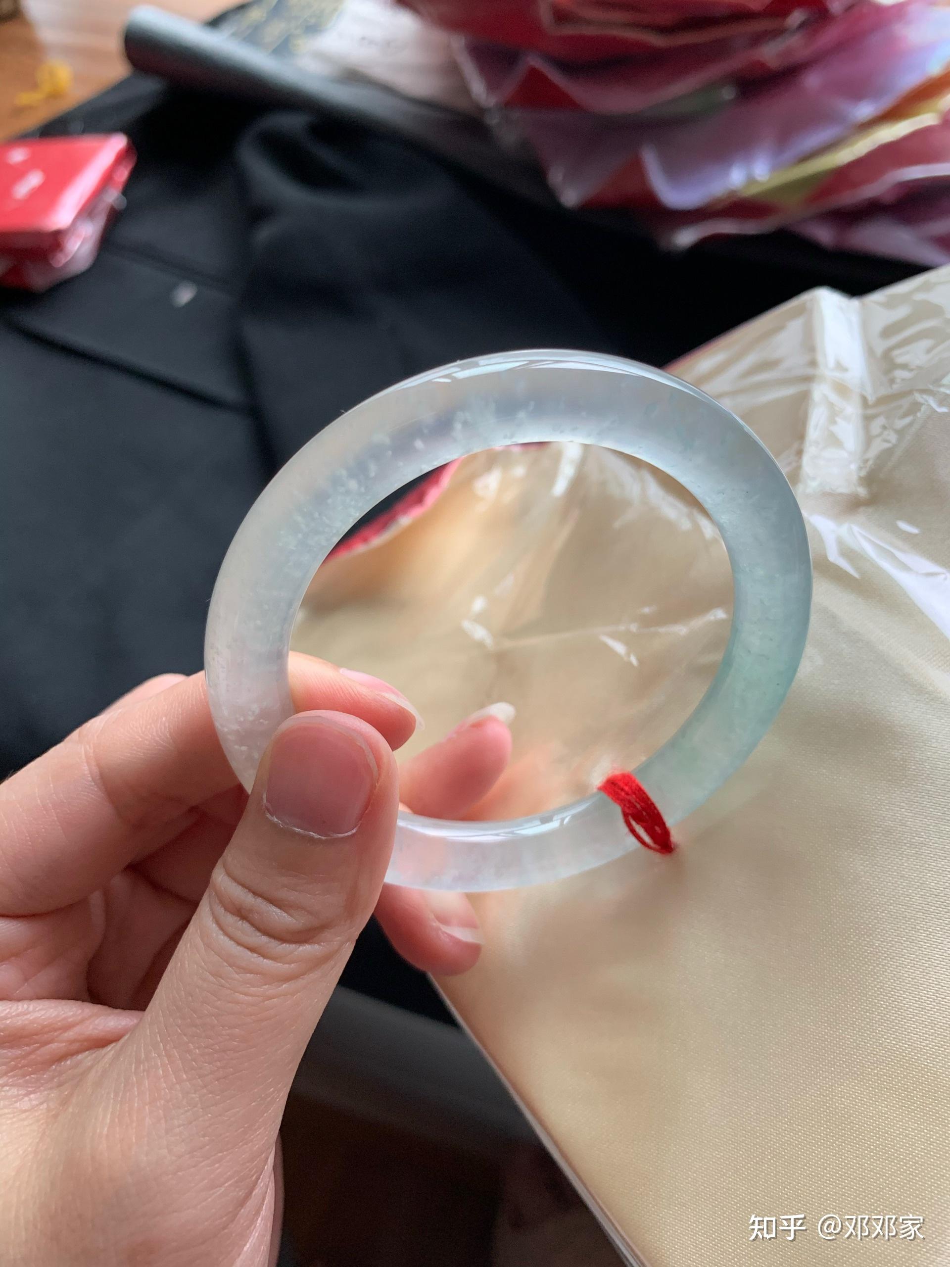 玻璃种木那雪花棉翡翠手镯