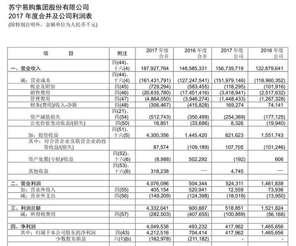 蘇寧易購2017年財務報表分析(二)