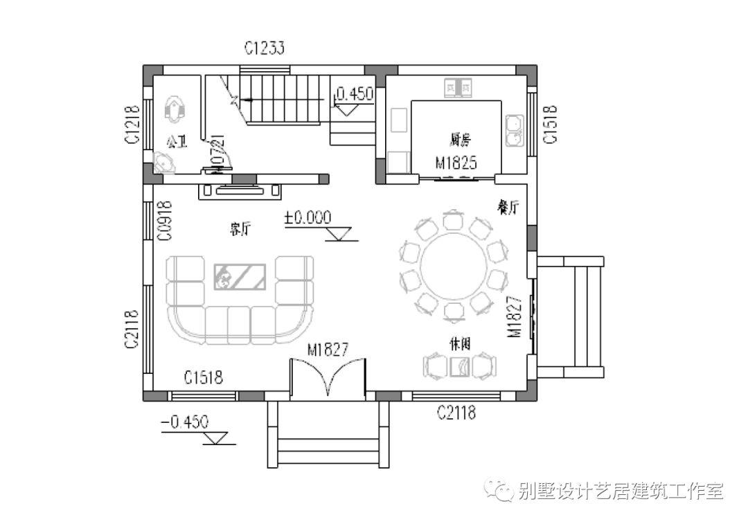 三面飘房屋设计图图片