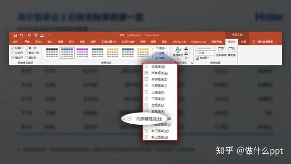 ppt表格样式