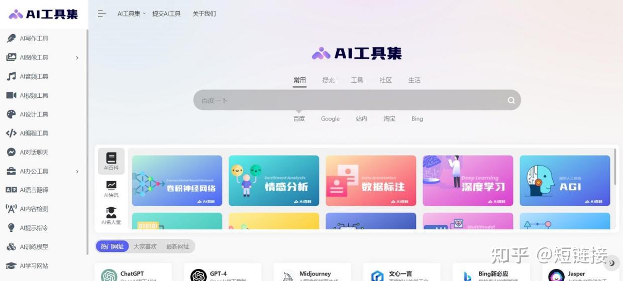 推荐5个实用AI工具导航网站 - 知乎