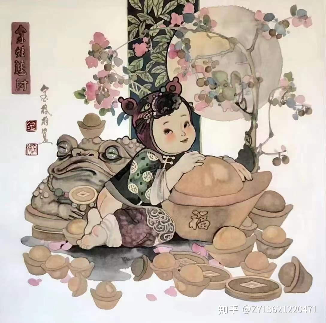 人物画女画家金格格作品欣赏清雅空灵贵气水墨韵味跃然纸
