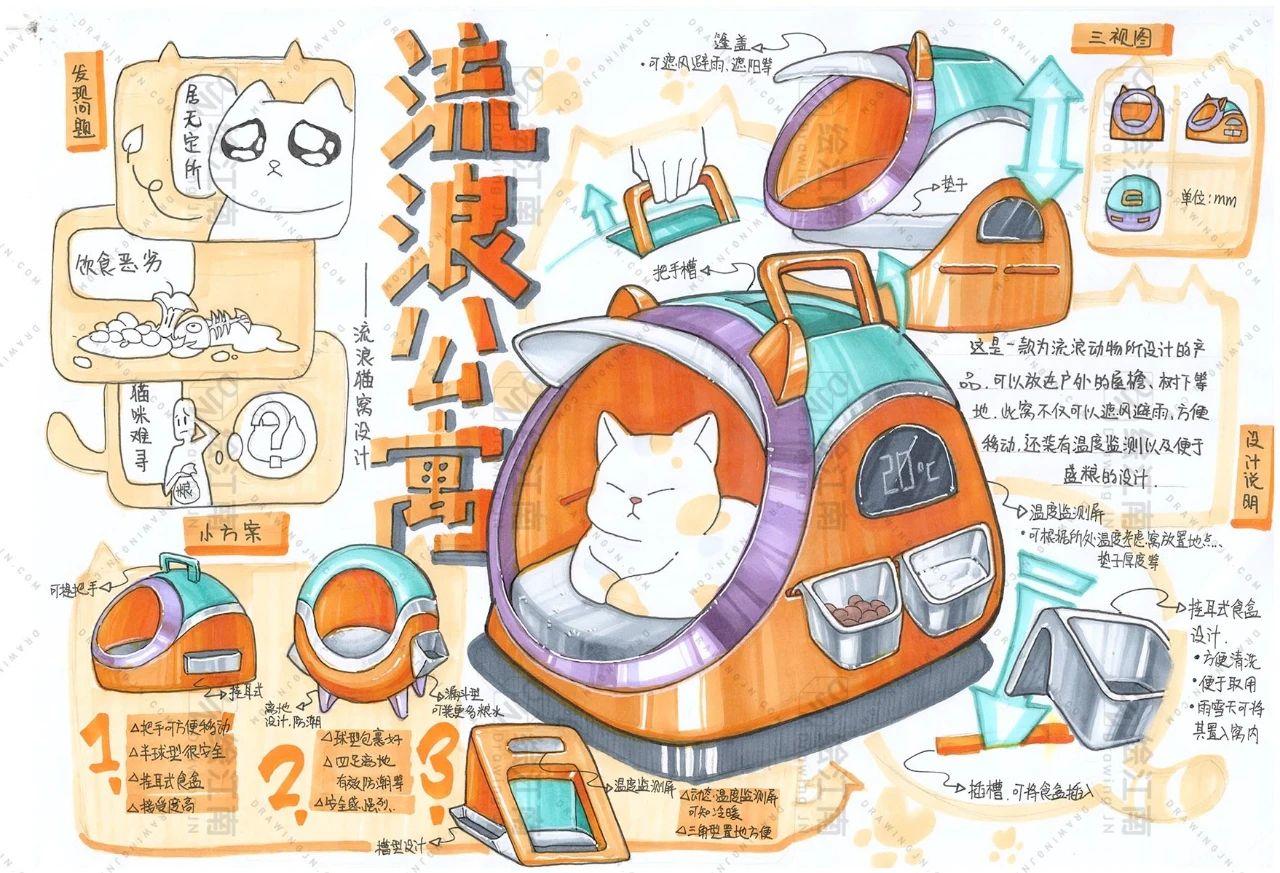 前辈足迹 | 绘江南2020学年工设/交互手绘作业展示 艺术设计考研