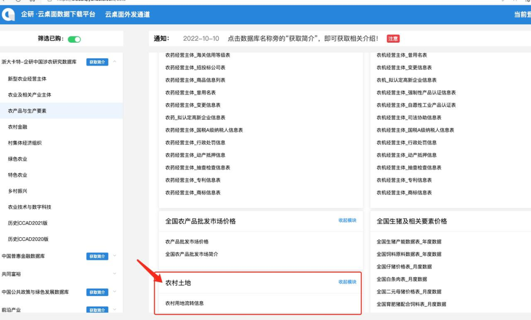 CCAD丨农村土地流转信息数据正式上线! 知乎