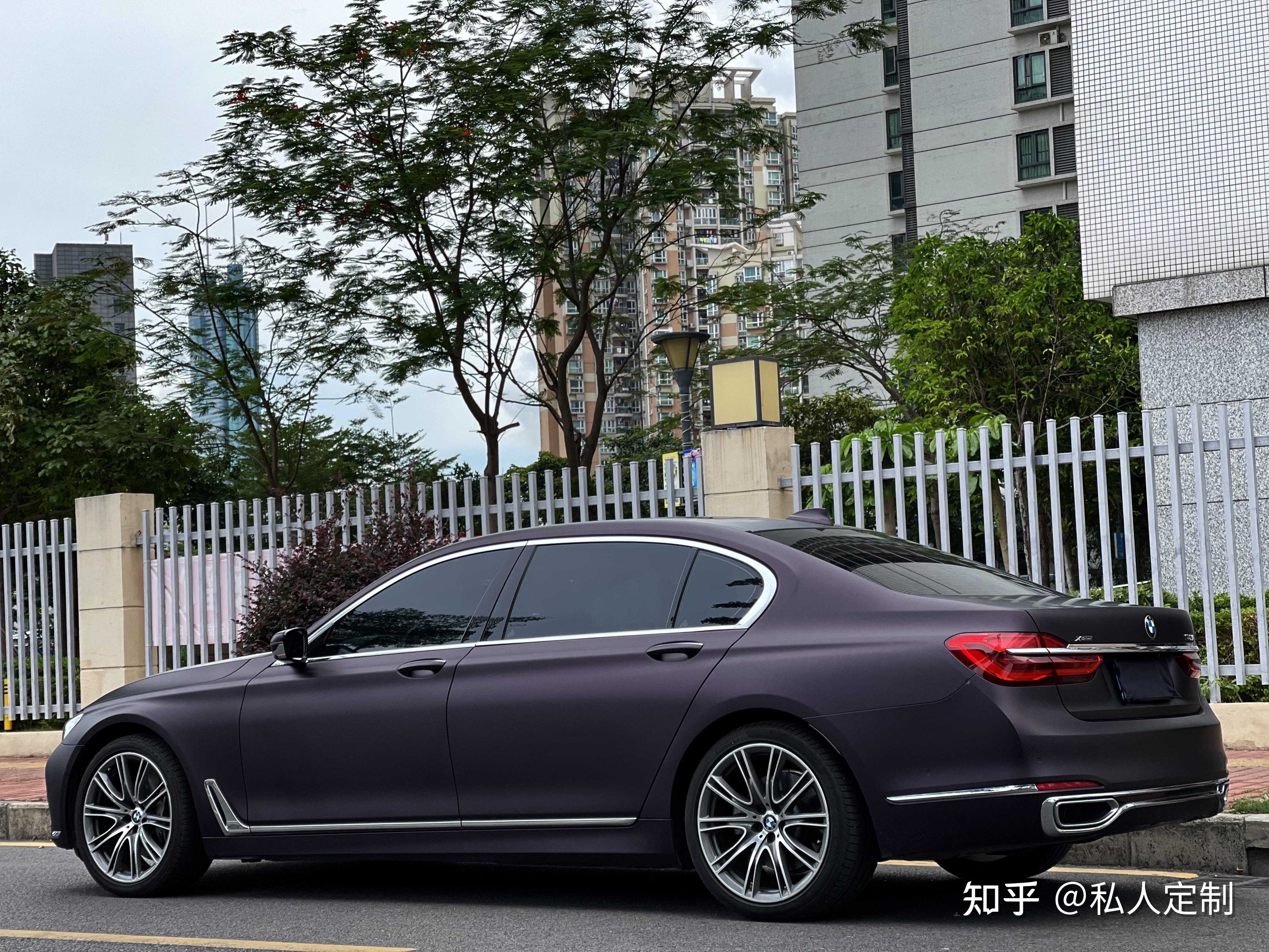 深圳汽车贴膜改色宝马美国艾利黑幻紫