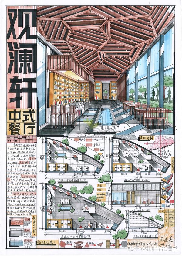 室内考研 | 餐厅设计 | 学生作品 - 知乎